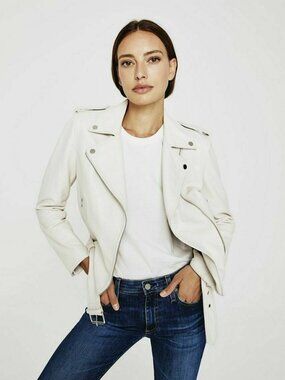 Vero Moda Vegan Leather White Moto Jacket